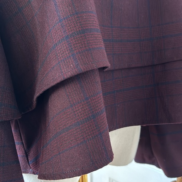 STOREE PLAID ONE SHOULDER LAYERED TOP - Picture 7 of 9